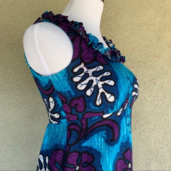 🌺 Vintage Hawaiian Barkcloth Muumuu Dress 🌺 - Picture 13 of 14